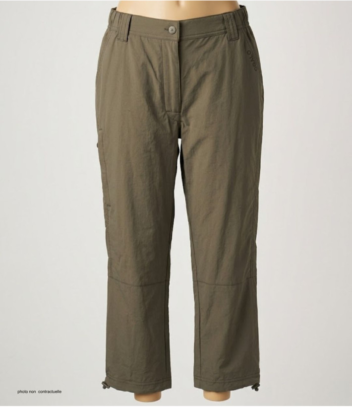 OGALO 111182U001 : Pantacourt Femme élastiqué Confort Noisette