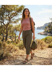 OGALO 111182U001 : Pantacourt Femme élastiqué Confort Noisette