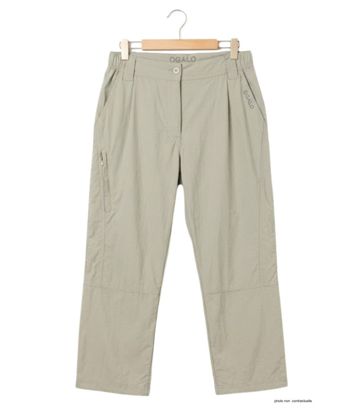 Pantacourt Femme OGALO 111182U002 Beige : Confort & Nylon