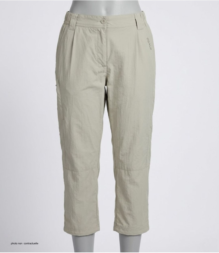 Pantacourt Femme OGALO 111182U002 Beige : Confort & Nylon