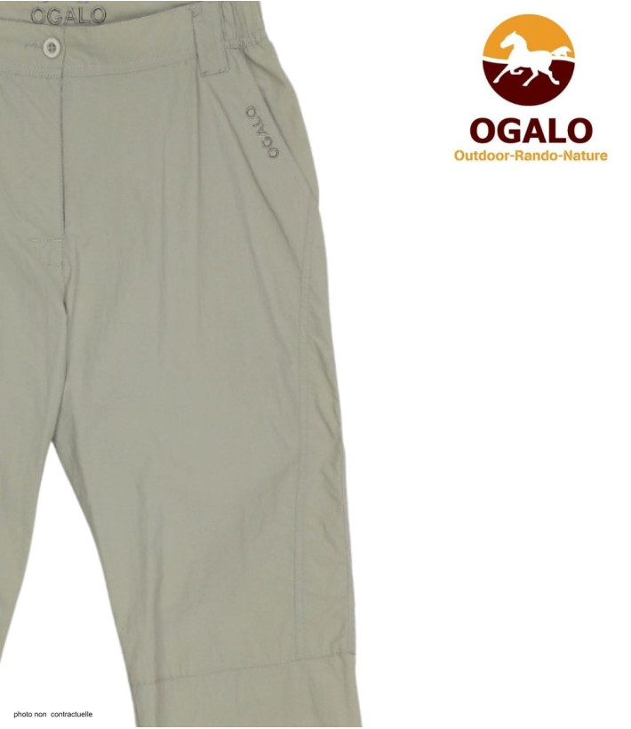Pantacourt Femme OGALO 111182U002 Beige : Confort & Nylon
