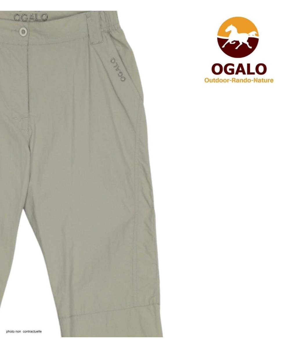 Pantacourt Femme OGALO 111182U002 Beige : Confort & Nylon