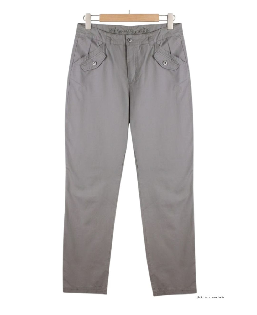 Mayflower SE1087 - Pantalon Gris Perle Extensible Confort