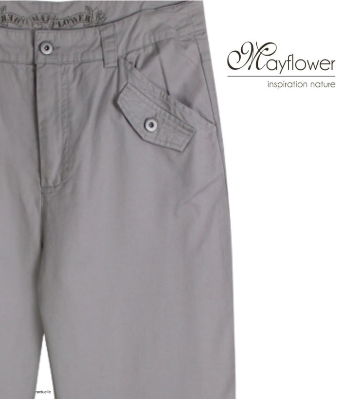 Mayflower SE1087 - Pantalon Gris Perle Extensible Confort