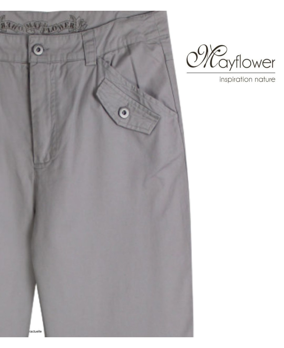 Mayflower SE1087 - Pantalon Gris Perle Extensible Confort