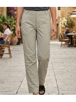 Pantalon réglable Ogalo modèle 111183U002 beige en toile de nylon légère.