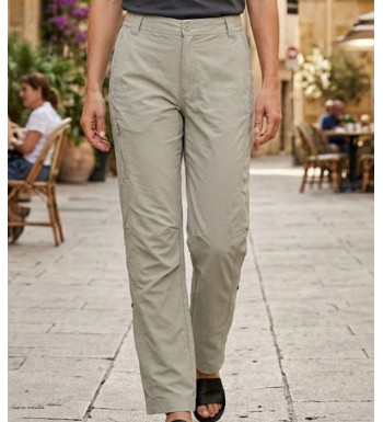 Pantalon réglable Ogalo modèle 111183U002 beige en toile de nylon légère.