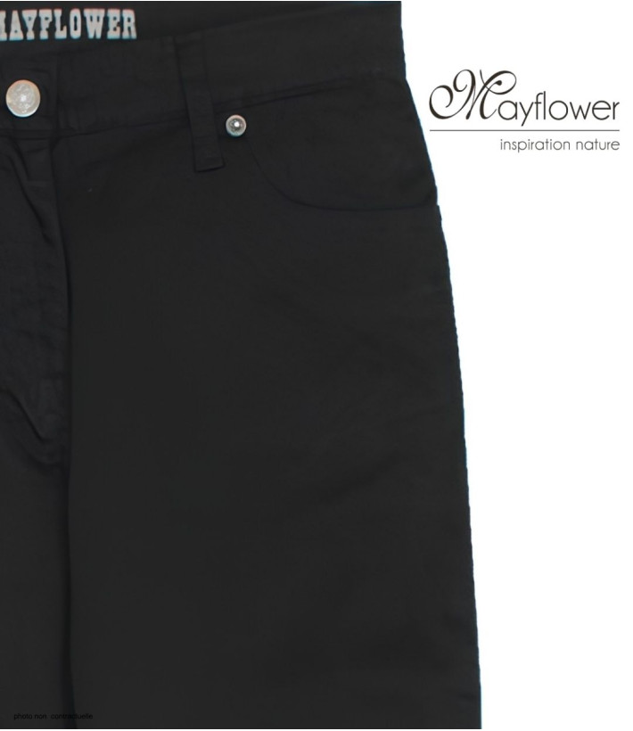 Pantalon Mayflower M957 Noir - Toile Gabardine Stretch Confort