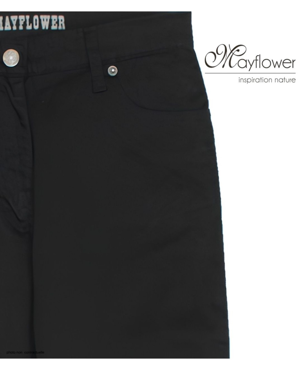 Pantalon Mayflower M957 Noir - Toile Gabardine Stretch Confort