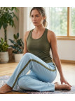 Pantalon Sport Mayflower SE8008 Bleu/Kaki - Stretch & Confort