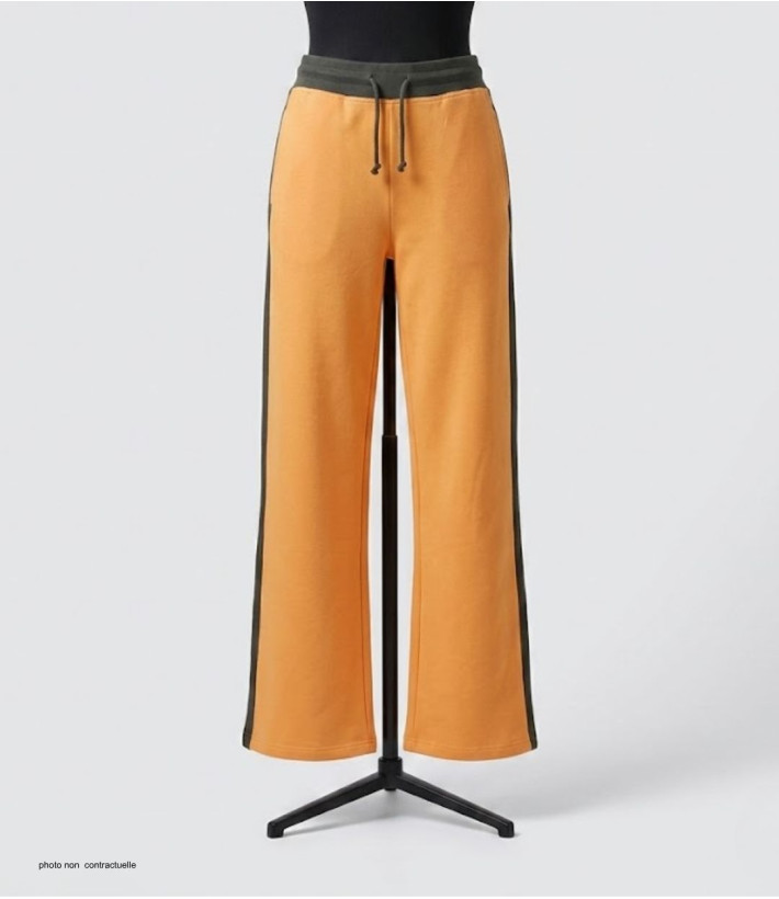 MAYFLOWER SE8008 - Pantalon Sport Femme Stretch Orange/Kaki