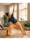 MAYFLOWER SE8008 - Pantalon Sport Femme Stretch Orange/Kaki