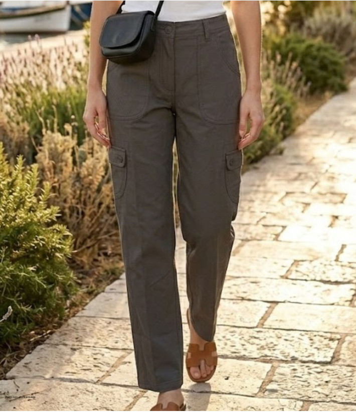 Pantalon Cargo Femme Gris : Style Ranger