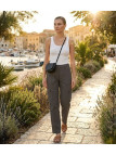 MAYFLOWER BEA1G - Pantalon Cargo Femme Gris à Poches Latérales