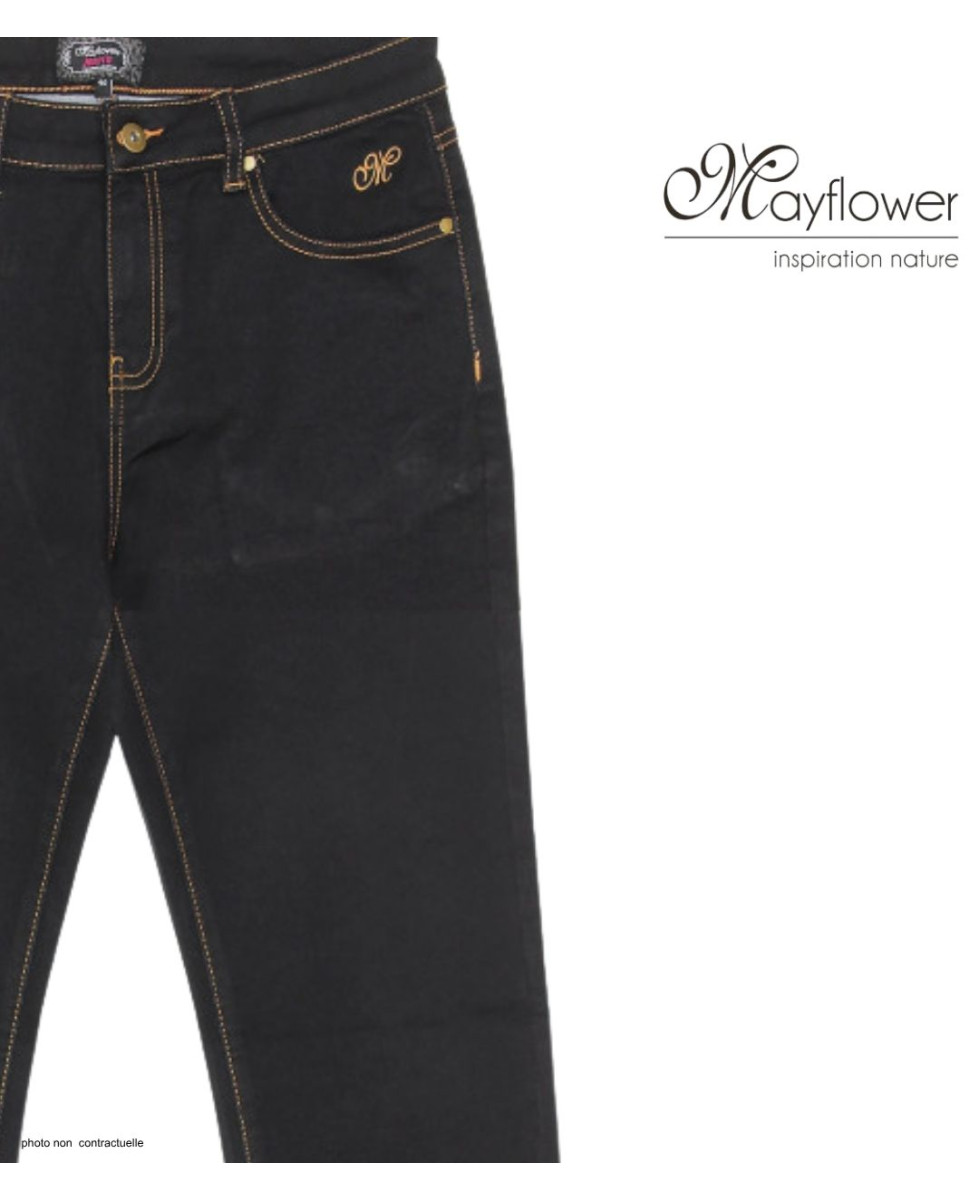 MAYFLOWER CLAUDIA1BV - Pantalon femme Ultra Stretch Noir Confort