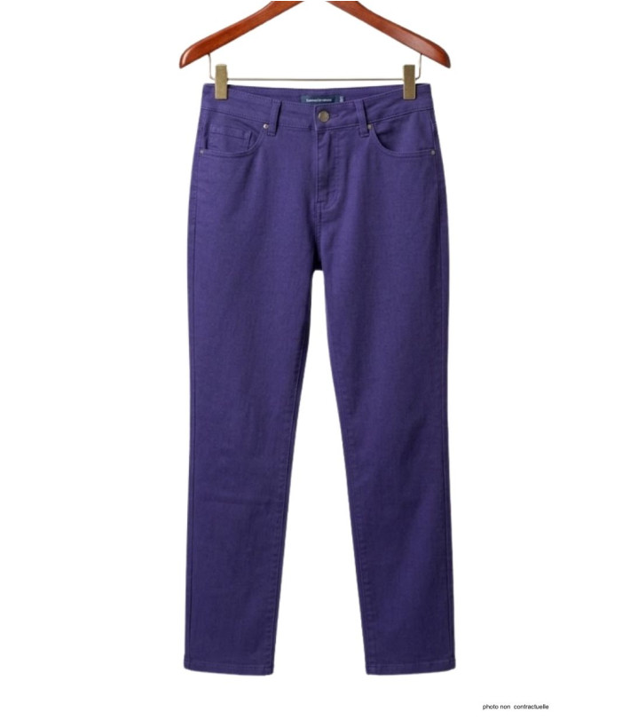MAYFLOWER CLAUDIA2 - Pantalon femme Bleu Stone Ultra Stretch