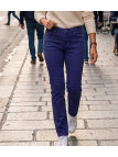 Pantalon femme bleu stone MAYFLOWER modèle CLAUDIA2 en tissu ultra stretch aspect jean.