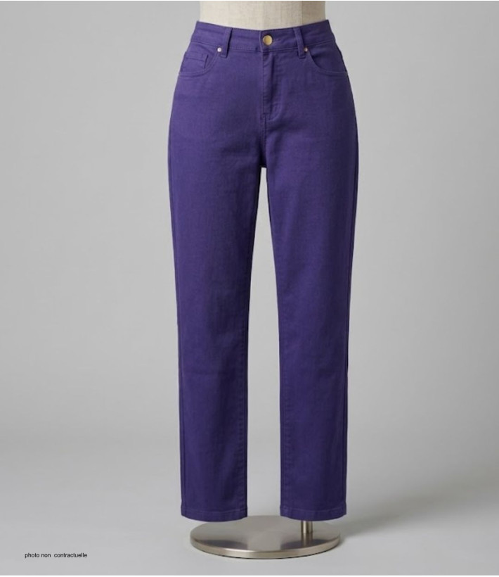 MAYFLOWER CLAUDIA2 - Pantalon femme Bleu Stone Ultra Stretch