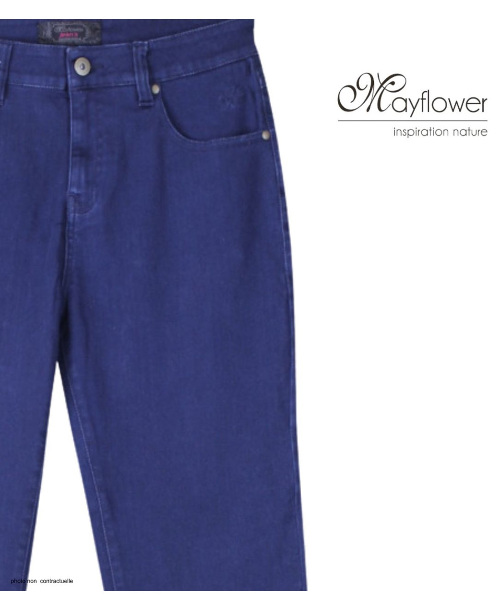 MAYFLOWER CLAUDIA2 - Pantalon femme Bleu Stone Ultra Stretch