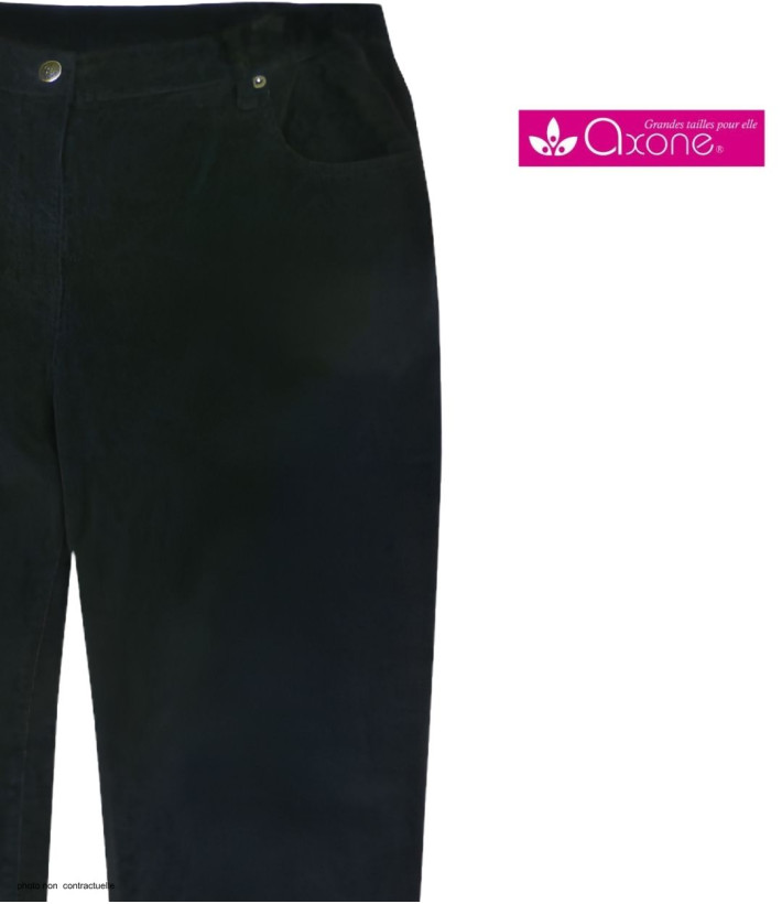 Pantalon velours noir femme DORURE1N MAYFLOWER - Confort & Chic
