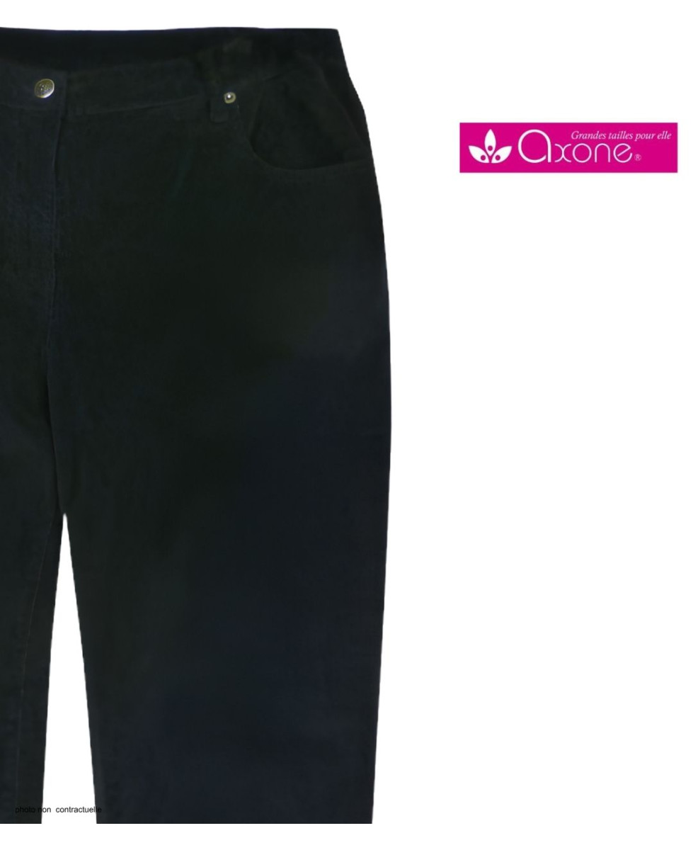 Pantalon velours noir femme DORURE1N MAYFLOWER - Confort & Chic