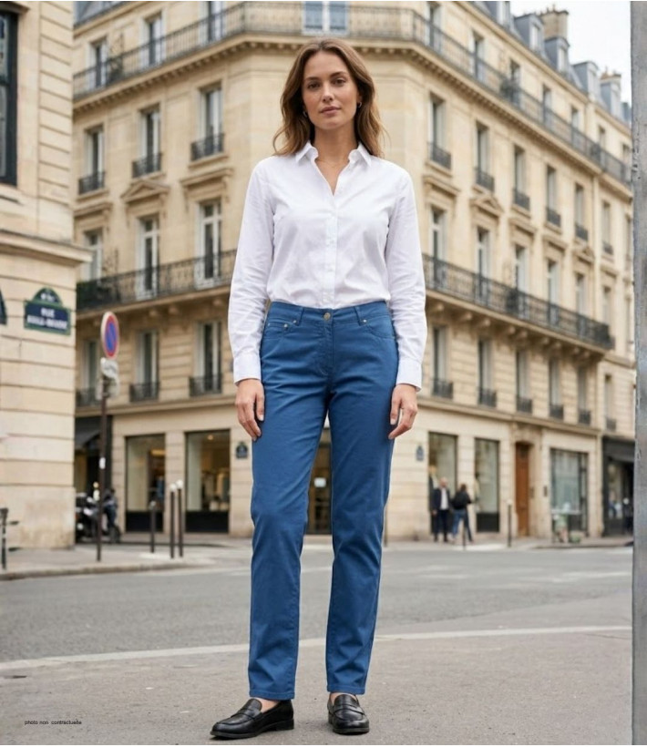 MAYFLOWER FLORA3 - Pantalon Toile Femme Stretch & Confort