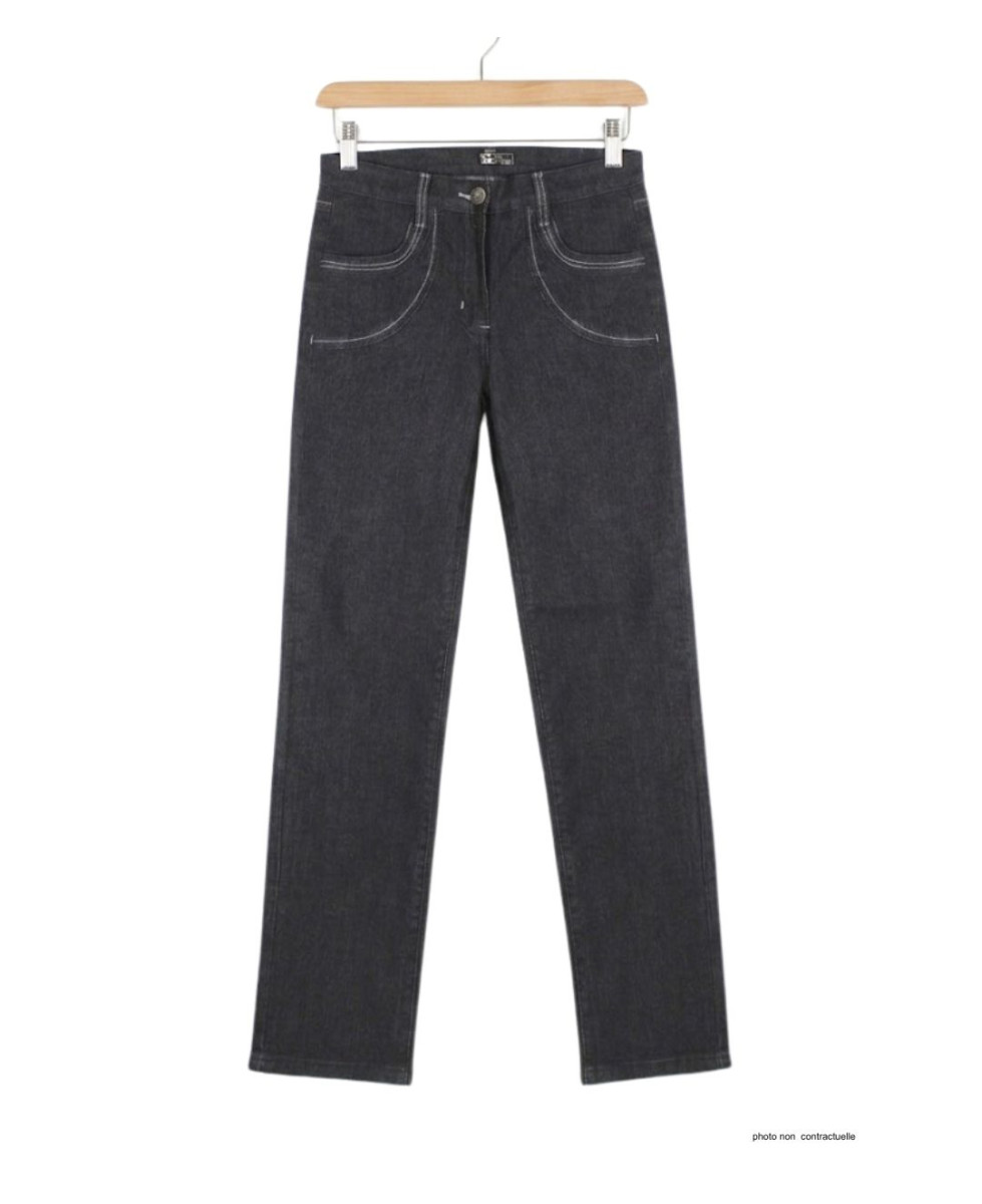 MAYFLOWER SE1111J - Pantalon Extensible Bleu Denim Femme