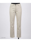 MAYFLOWER VICTORIA1 - Pantalon Femme Beige Stretch et Chic