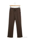 Pantalon Molleton Femme Marron Coton : Confort & Style Casual