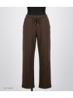 Pantalon Molleton Femme Marron Coton : Confort & Style Casual