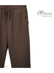 Pantalon Molleton Femme Marron Coton : Confort & Style Casual