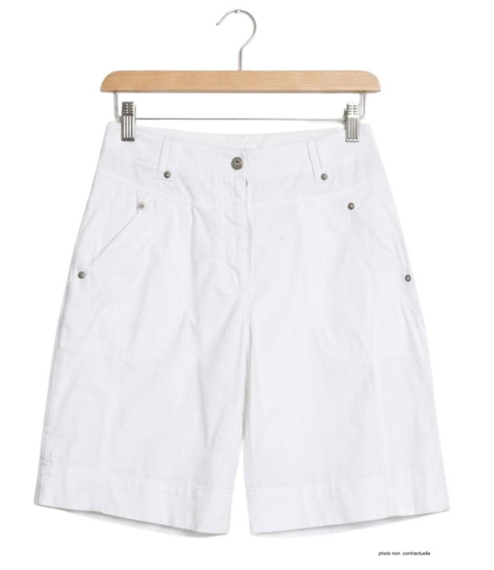 AXONE ARI1 - Bermuda Blanc Femme | Confort & Élégance Été