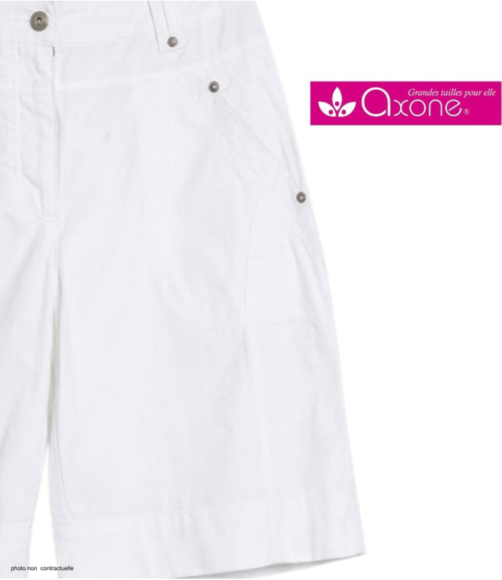 AXONE ARI1 - Bermuda Blanc Femme | Confort & Élégance Été