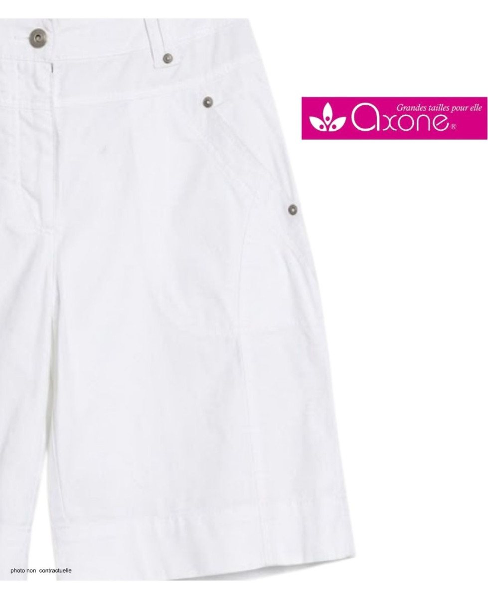 AXONE ARI1 - Bermuda Blanc Femme | Confort & Élégance Été