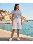 AXONE ARI1 - Bermuda Blanc Femme | Confort & Élégance Été