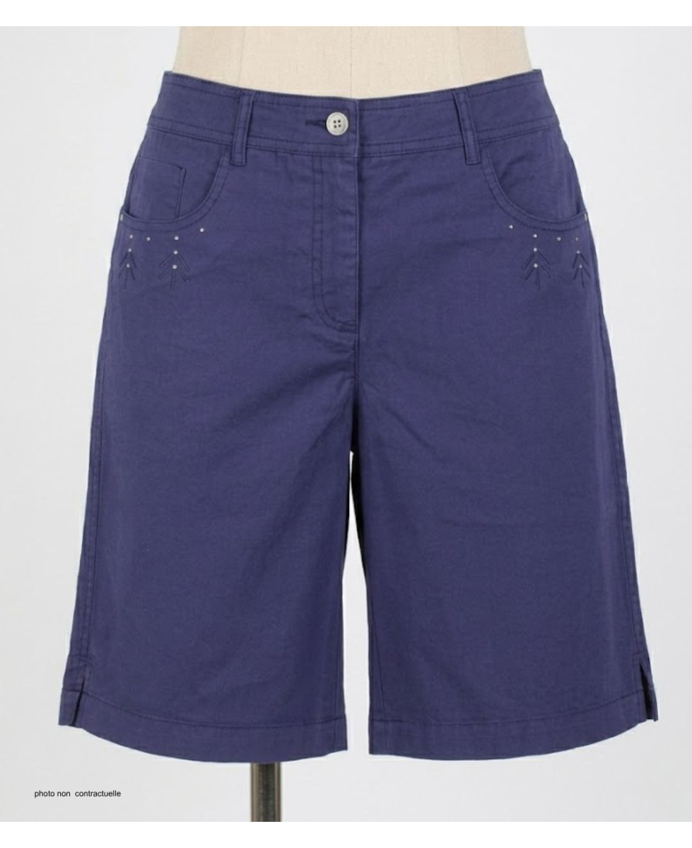 MAYFLOWER Bermuda Marine Stretch | Détails Clous Argentés
