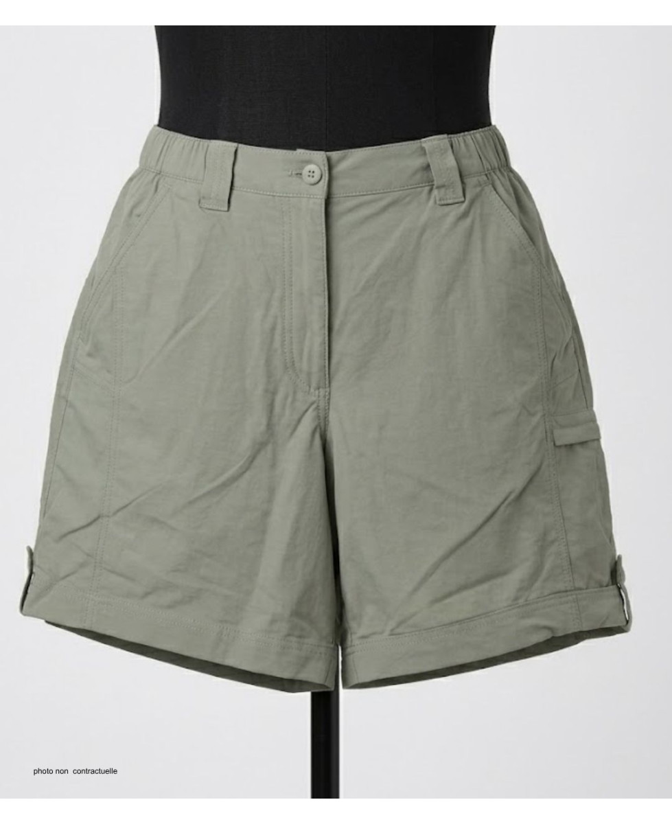 Short femme OGALO SE1181 multi-poches léger kaki clair
