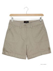 Short beige MAYFLOWER EXTRA1B en coton à revers modulables