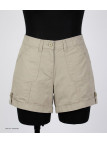 Short beige MAYFLOWER EXTRA1B en coton à revers modulables