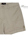 Short beige MAYFLOWER EXTRA1B en coton à revers modulables