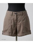 Short taupe MAYFLOWER EXTRA2T en coton à revers réglables