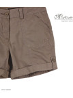 Short taupe MAYFLOWER EXTRA2T en coton à revers réglables