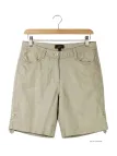 Short grandes tailles beige AXONE MAGO1 en lin et coton