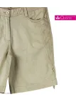 Short grandes tailles beige AXONE MAGO1 en lin et coton