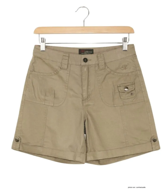 Short beige MAYFLOWER MARK2 en coton doux et confortable