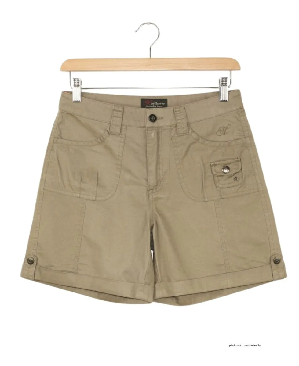 Short beige MAYFLOWER MARK2 en coton doux et confortable
