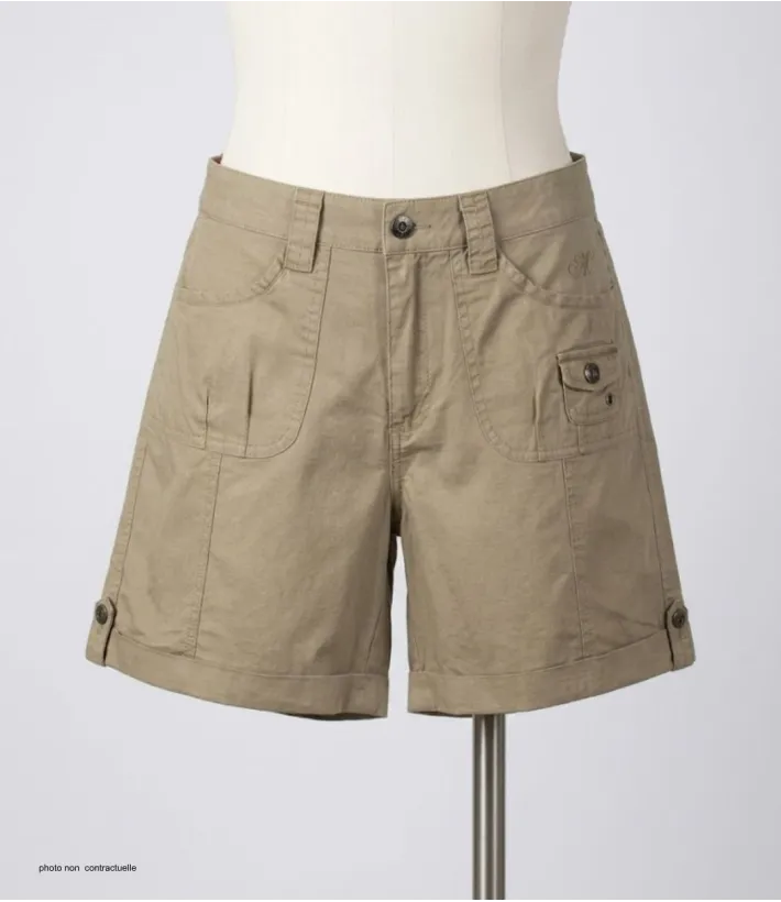 Short beige MAYFLOWER MARK2 en coton doux et confortable