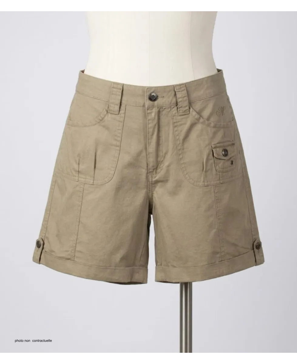 Short beige MAYFLOWER MARK2 en coton doux et confortable