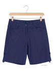 Short indigo MAYFLOWER MIGUEL2 en lin à longueur réglable
