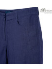 Short indigo MAYFLOWER MIGUEL2 en lin à longueur réglable